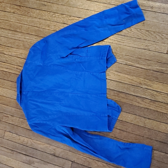 Blue Cotton Blazer - Picture 5 of 5